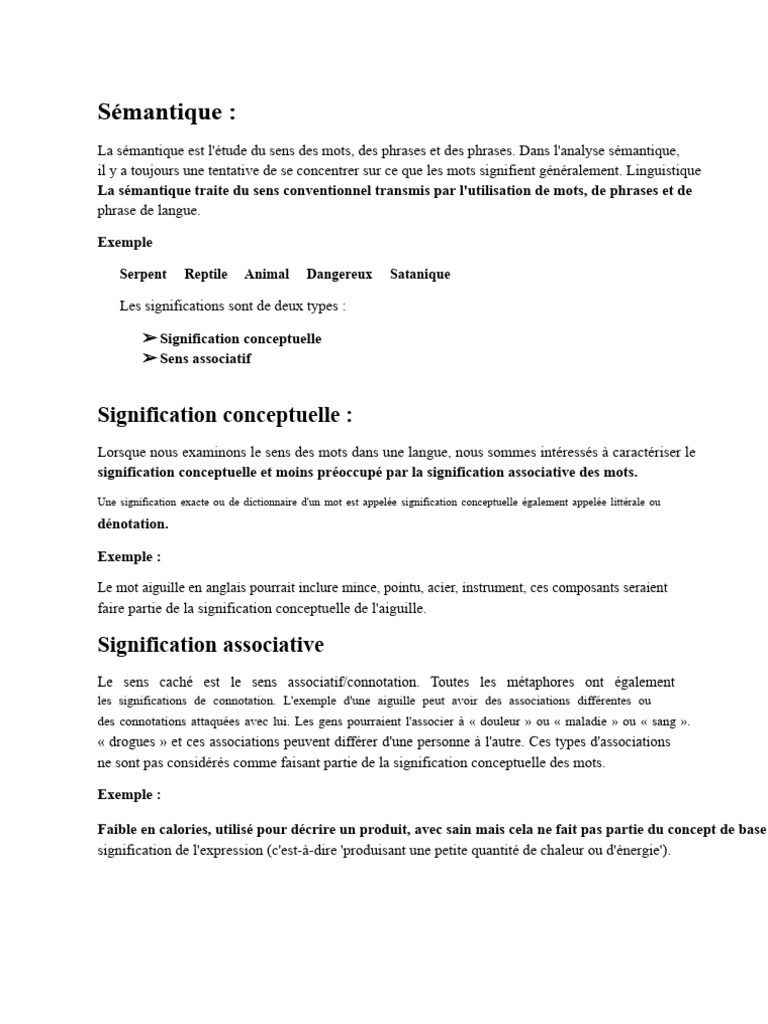 Introduction à la sémantique linguistique | PDF | Sujet (Grammaire ...