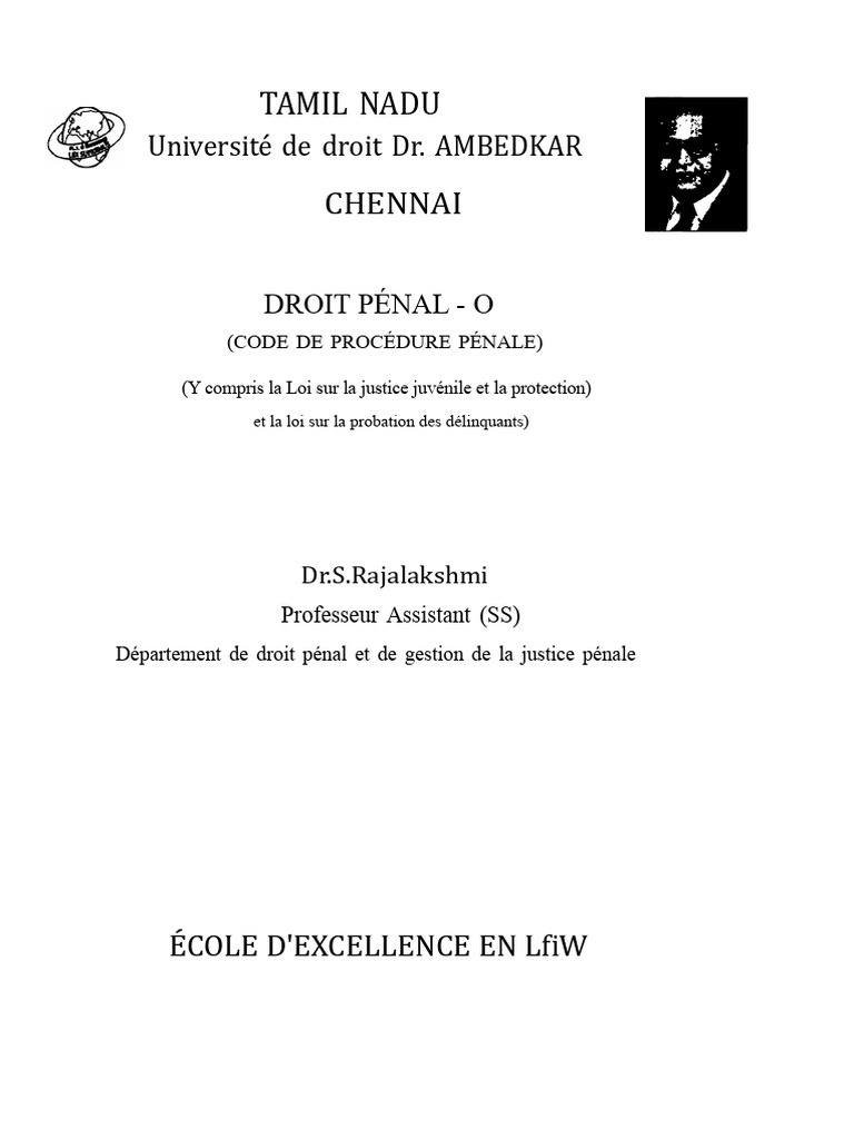 Droit Pénal et Procédure Pénale en Inde | PDF | Crime et violence | Crimes