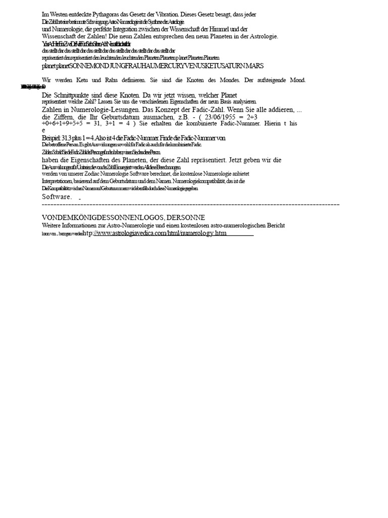 Vedische Numerologie | PDF