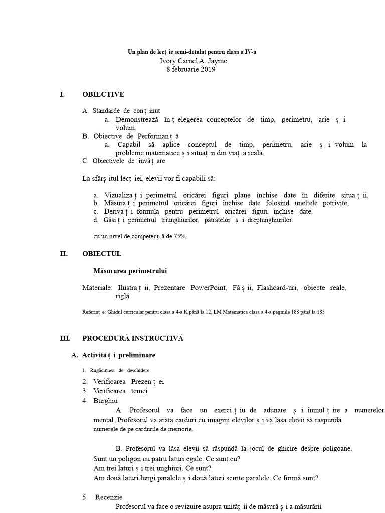 I. Obiective: A. Standarde de Con Inut | PDF