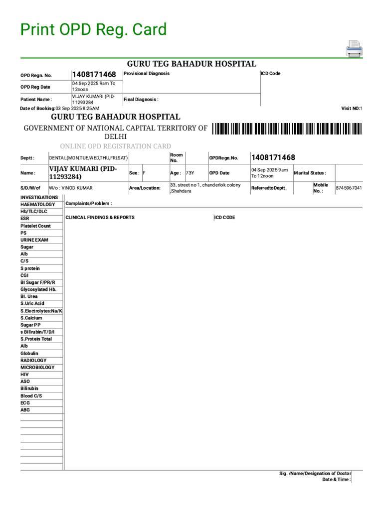 Opd Reggg | PDF