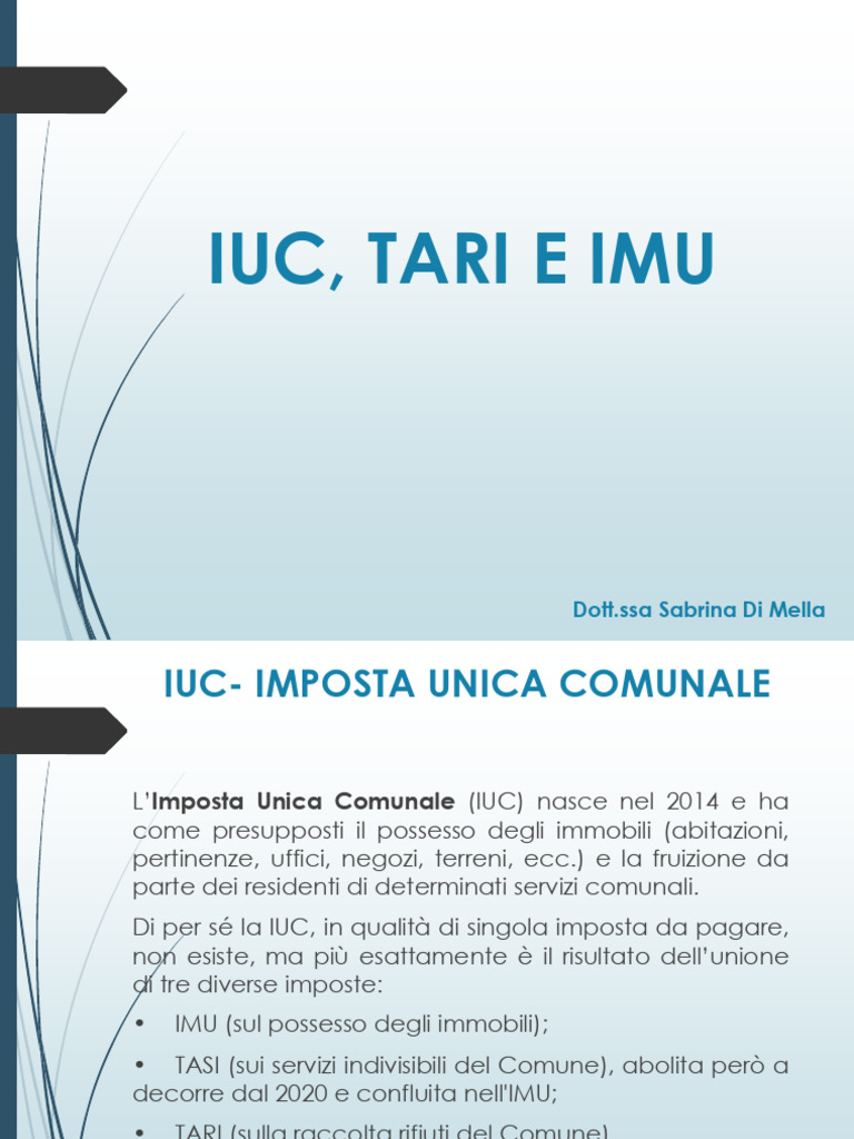 Iuc Tari e Imu Mod | PDF