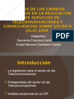 Regulacion de Las Telecomunicaciones en Ecuador