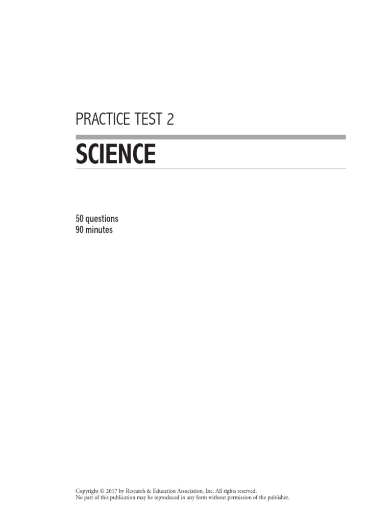 Science Practice Test 2 Questions | PDF | Tide | Photosynthesis