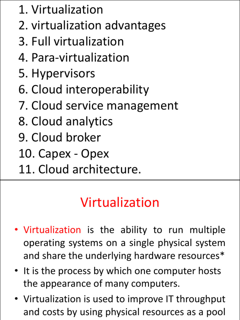 Understanding Virtualization in Cloud Computing | PDF | Virtualization ...