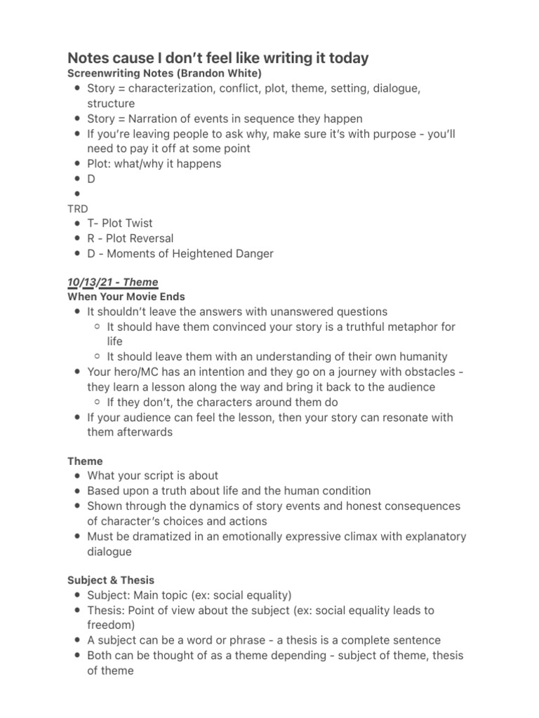 Screenwriting Essentials: Theme & Structure | PDF | Screenwriting ...
