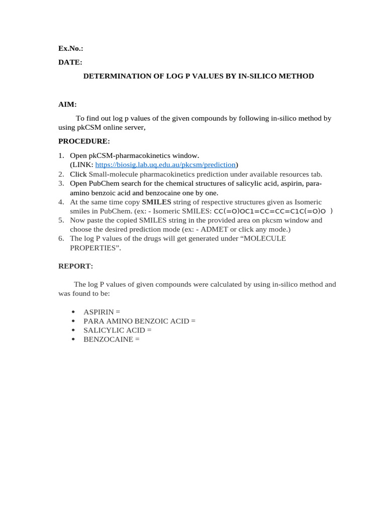 exp 11 &12 MC III | PDF | Docking (Molecular) | Ligand (Biochemistry)