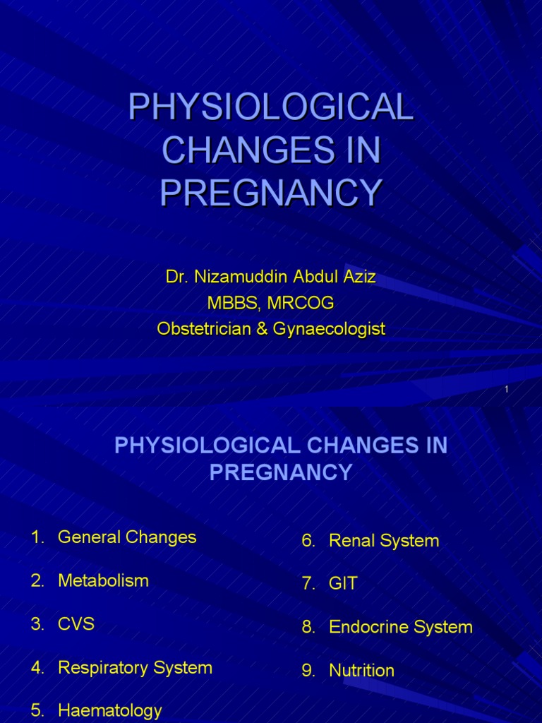 Physiological Changes in Pregnancy | PDF | Pregnancy | Respiratory System