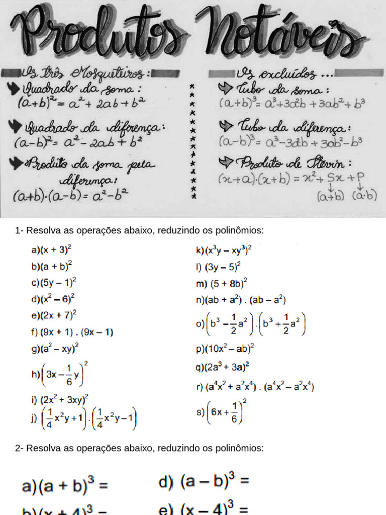 Produtos Notáveis - 8° Ano (1) | PDF