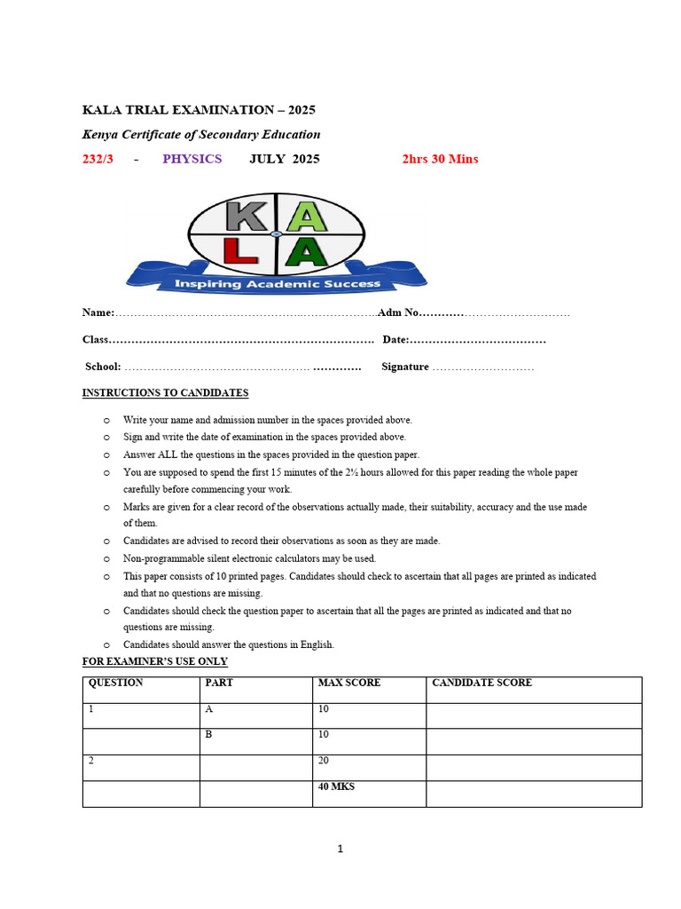 Physics PP3 Exam Paper 2025 | PDF | Voltage | Water