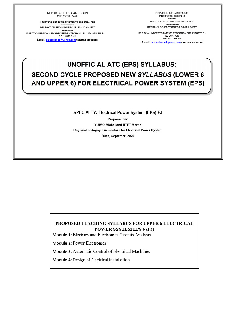 EPS F3 Teaching Syllabus Overview | PDF | Boolean Algebra | Teaching ...