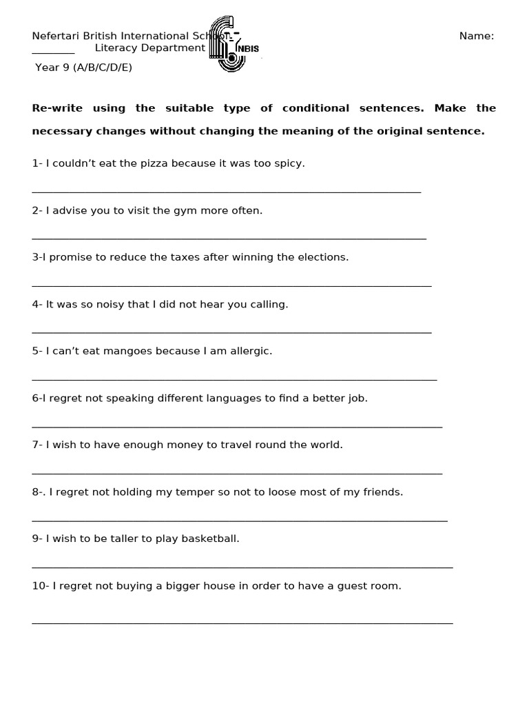 Conditional Sentences Practice | PDF