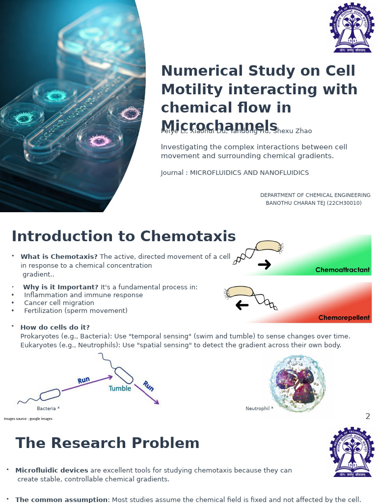 Bacterial Chemotaxis in Microchannels | PDF | Chemotaxis | Biology