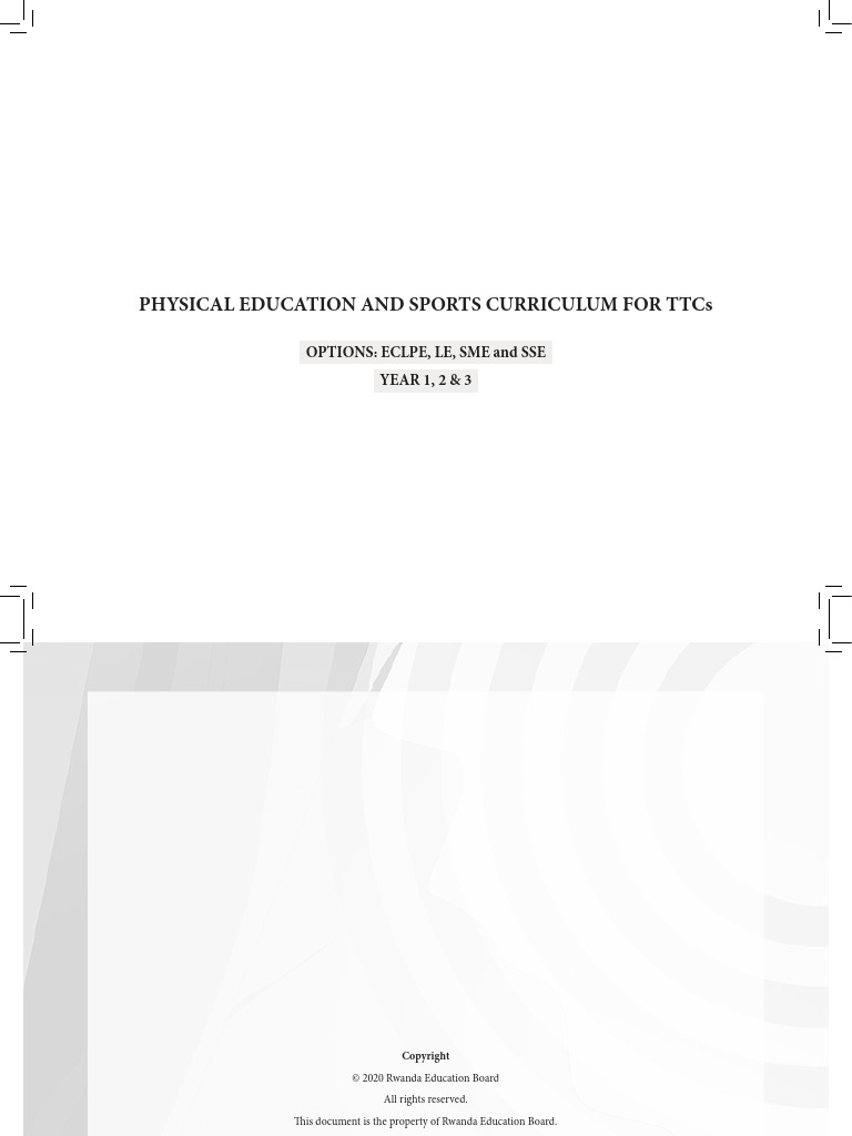 Rwanda TTC Physical Education Syllabus | PDF | Educational Assessment ...