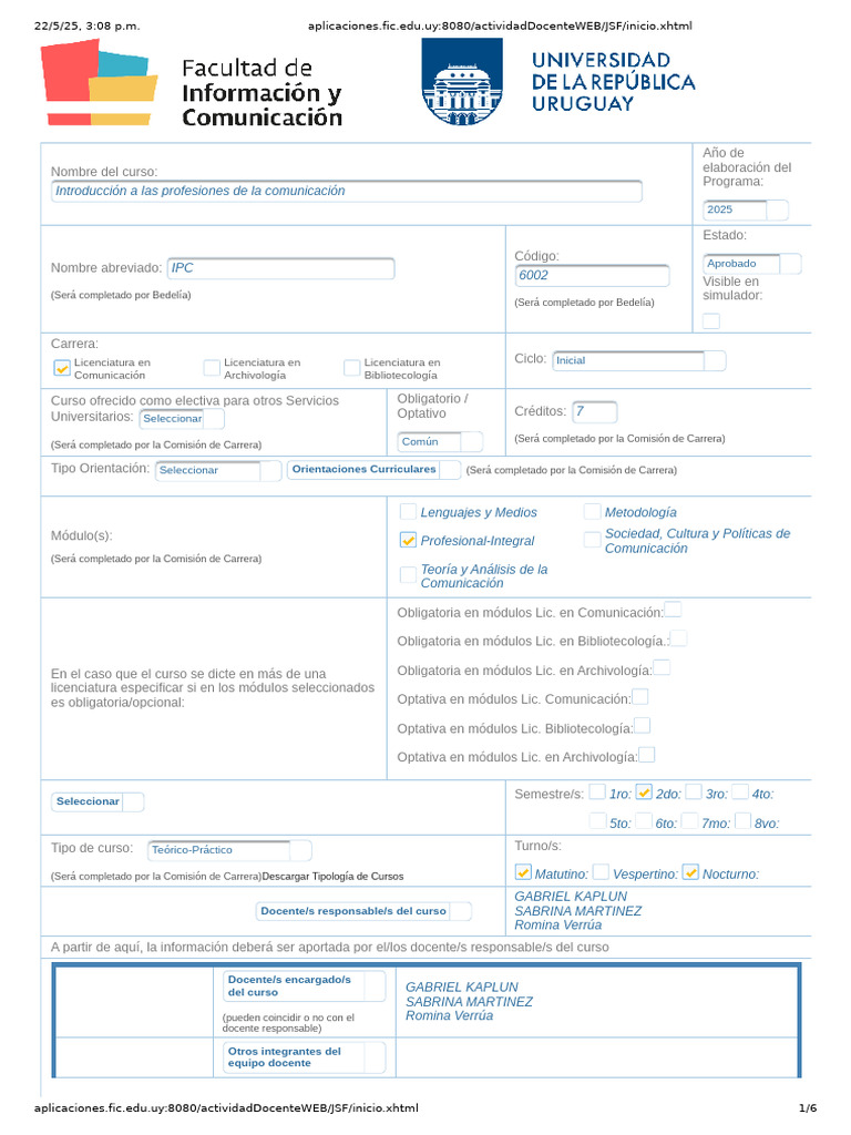 2025 Programa | PDF | Conocimiento | Plan de estudios