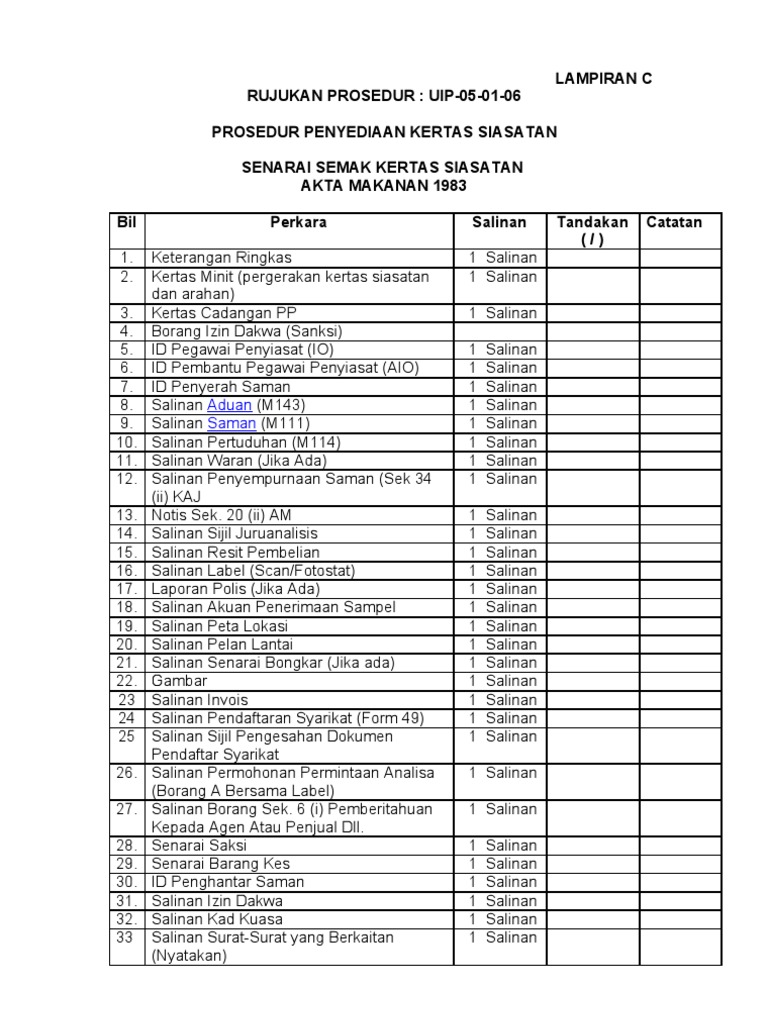 Lampiran c senarai semak pdf