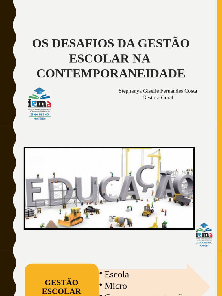 Desafios da Gestão Escolar Atual | PDF