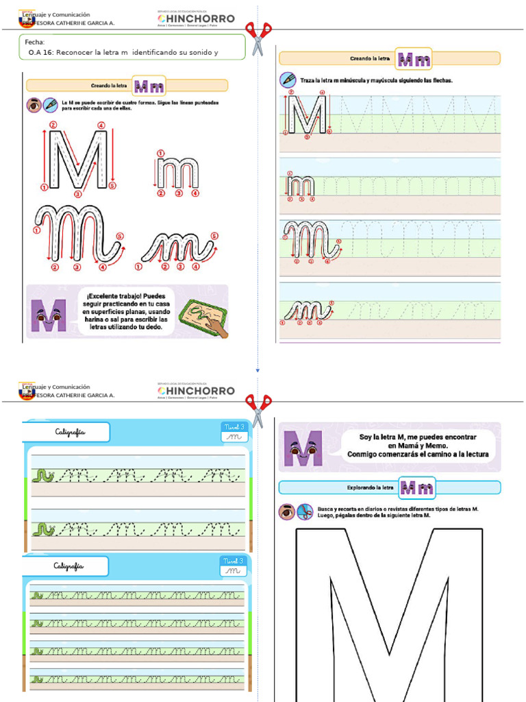 Reconocimiento de la letra m en clase | PDF