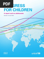 Download Progress for Children A report card on adolescents  by UNICEF SN91390554 doc pdf