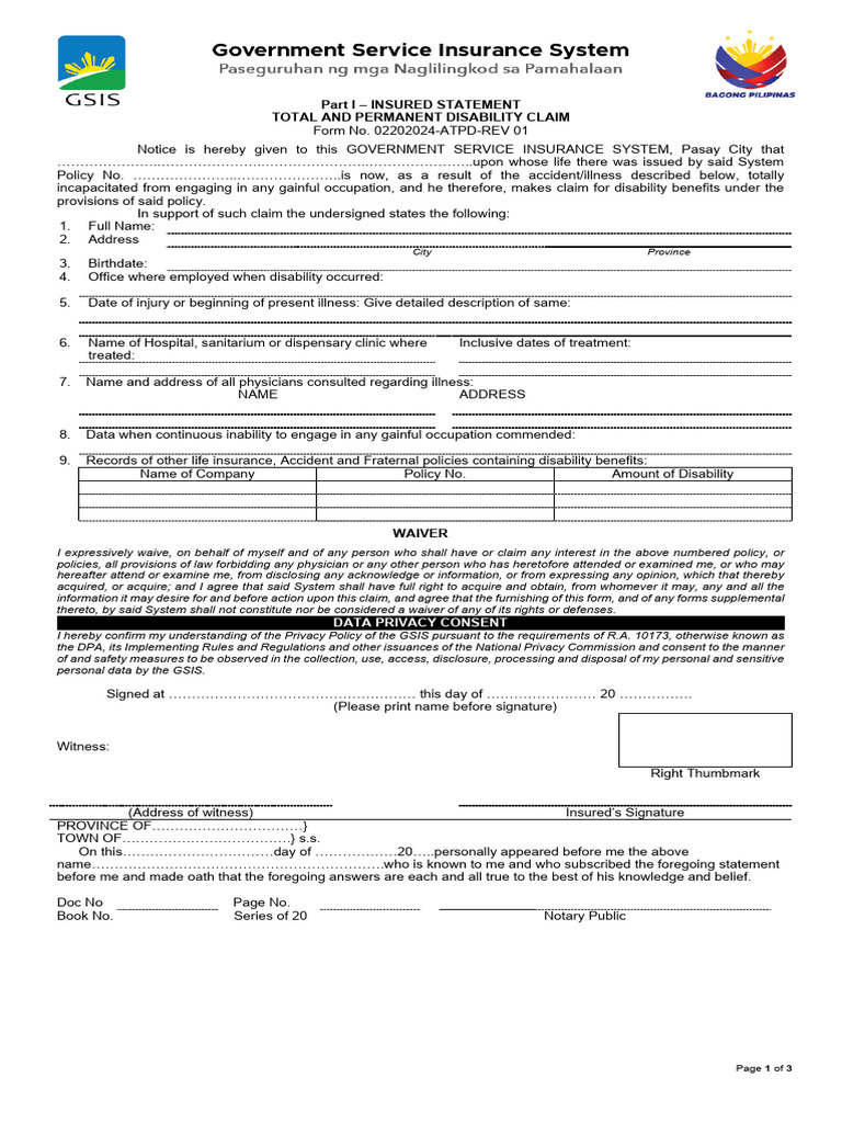 Permanent Disability | PDF | Disability | Privacy