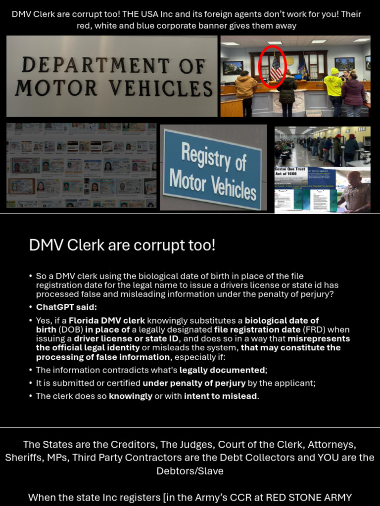 YES, THE USA INC's DMV Clerks Are Making Money Too Off Your Ignorance ...