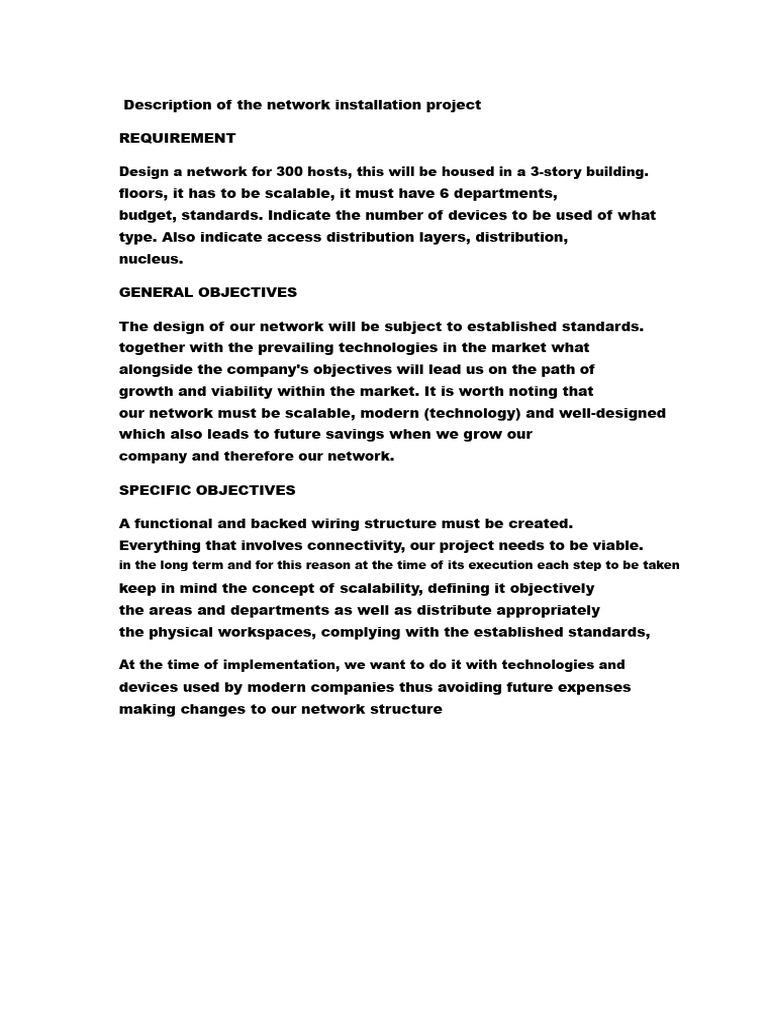Scalable Network Design for 300 Hosts | PDF | Computer Network ...