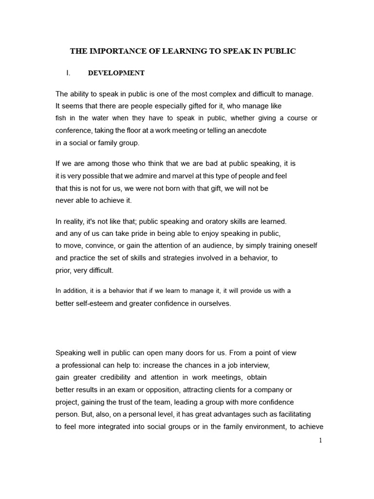 Mastering Public Speaking Skills | PDF | Public Speaking | Nonverbal ...