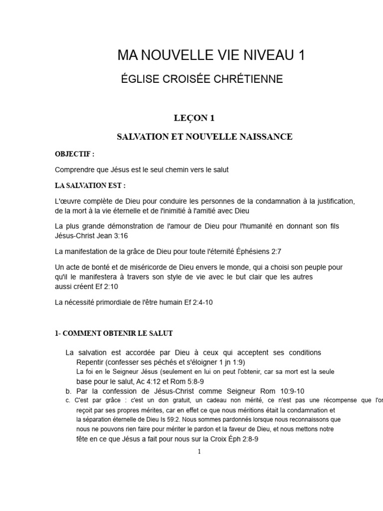 Comprendre la Salvation en Christ | PDF | Baptisme | Église chrétienne