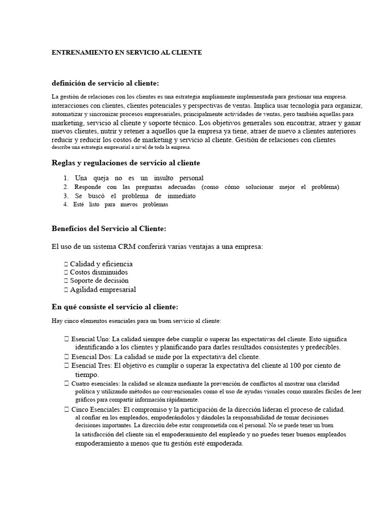 Estrategias para un Servicio al Cliente Excepcional | PDF | La ...