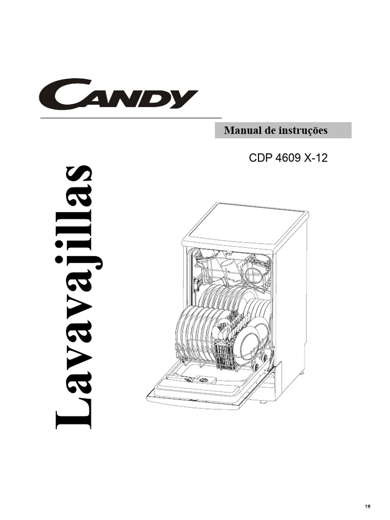 Manual da Máquina de Lavar Louça CDP 4609 | PDF | Conector elétrico ...