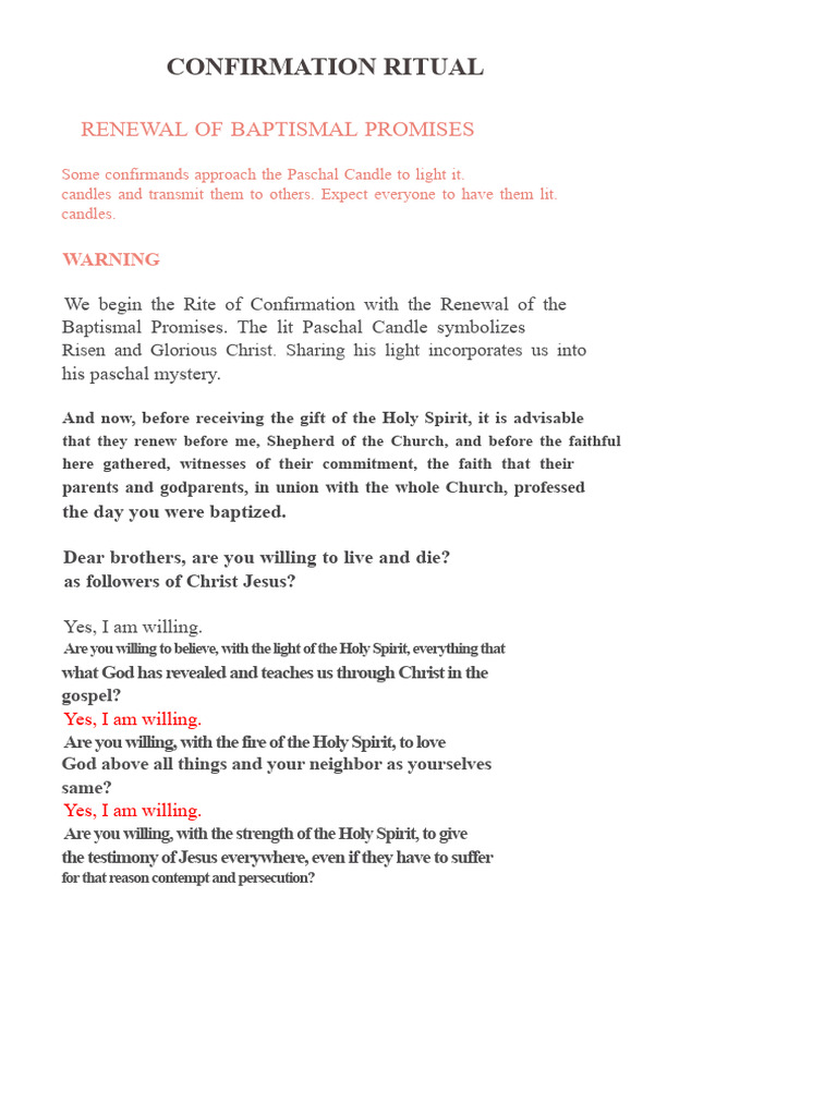 Confirmation Scrutiny | PDF | Confirmation | Baptism