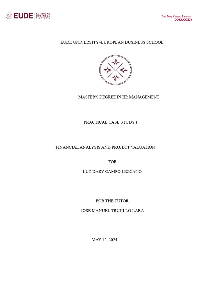 Financial Analysis Case Study: Luz Dary Campo | PDF | Valuation ...