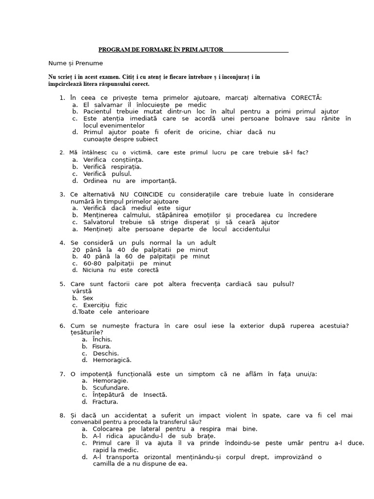 Pre Test | PDF