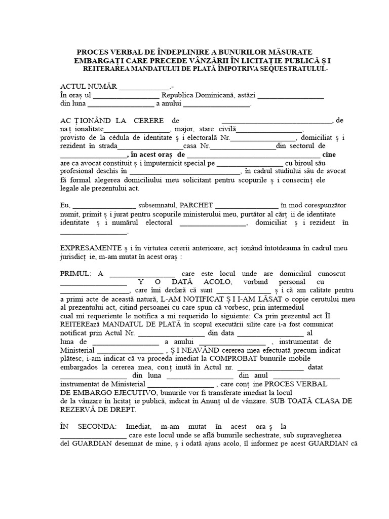 Procverbal de Verificare | PDF
