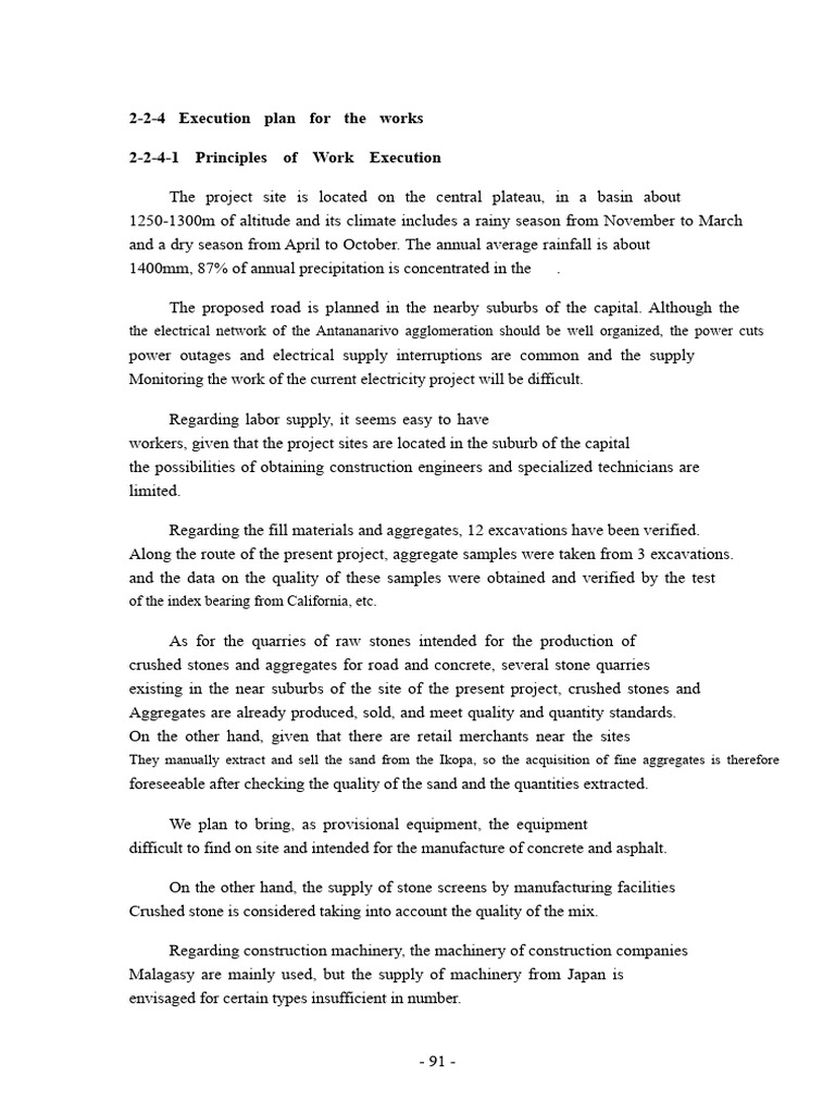 Road Construction Execution Plan | PDF | Concrete | Road