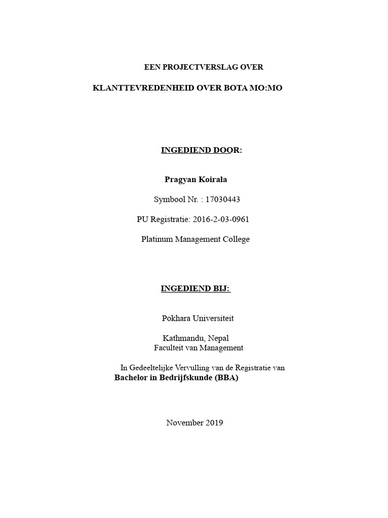 Verslag | PDF