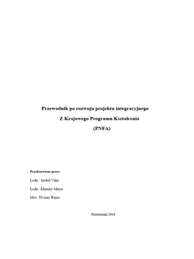3przewodnik Po Rozwoju Projektu Społeczno-Integracyjnego - Pnfa | PDF
