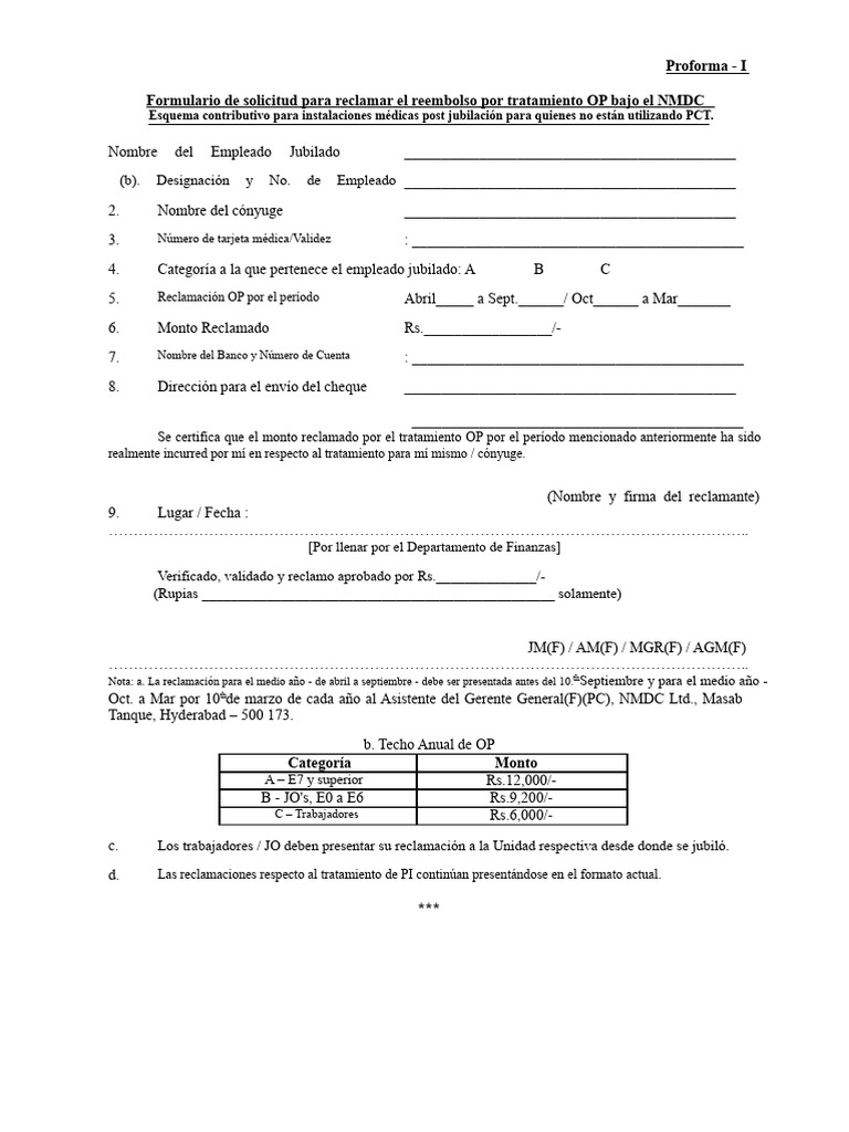 Formas de PCT | PDF