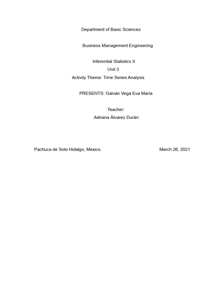 Time Series Analysis Techniques | PDF | Seasonality | Time Series