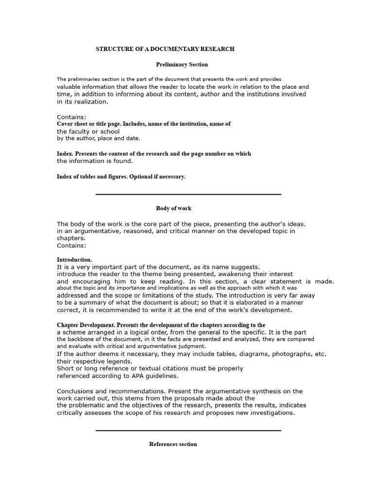 Documentary Research Structure Guide | PDF | Citation