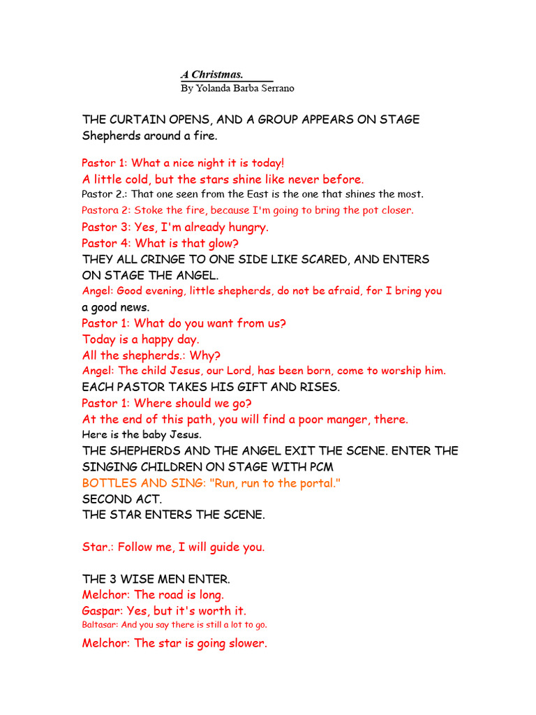 A Christmas Play Script for Children | PDF | Biblical Magi