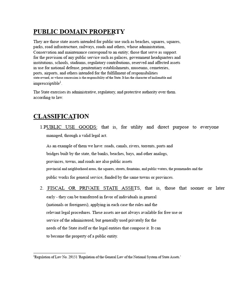 Understanding Public Domain Property | PDF | Government | Justice