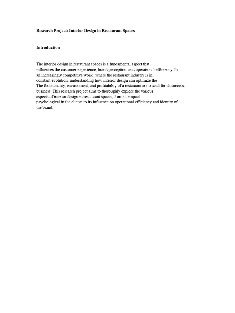 Optimizing Restaurant Interior Design | PDF | Methodology | Customer ...