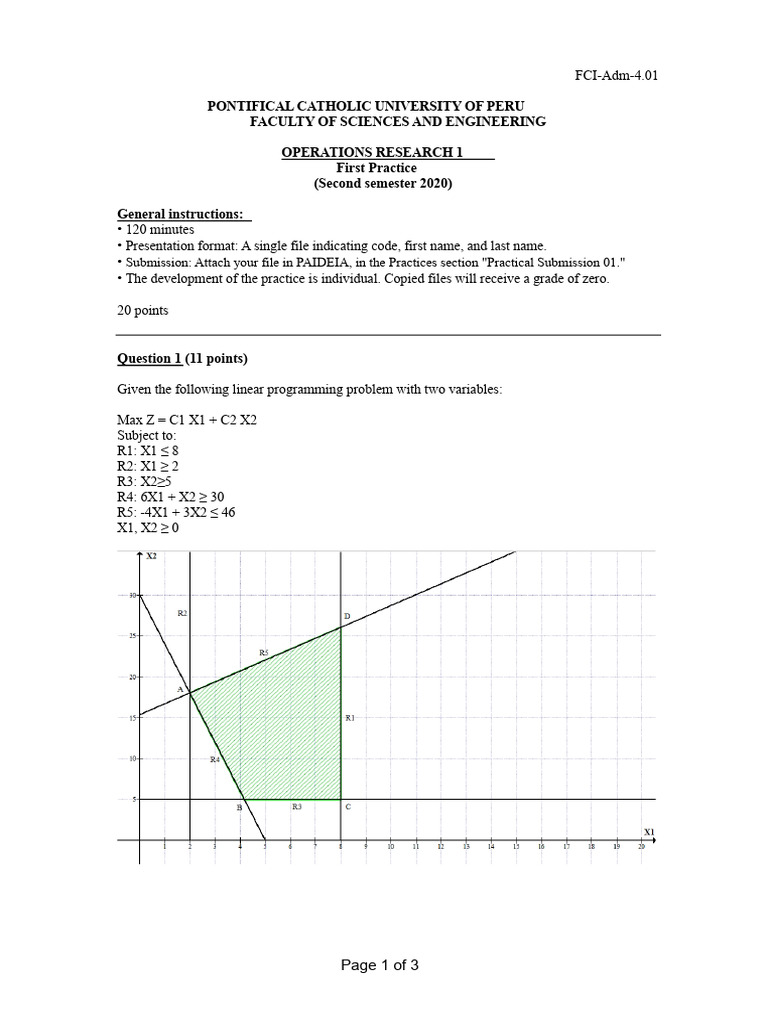 Operations Research Practice 1 Guide | PDF | Linear Programming ...