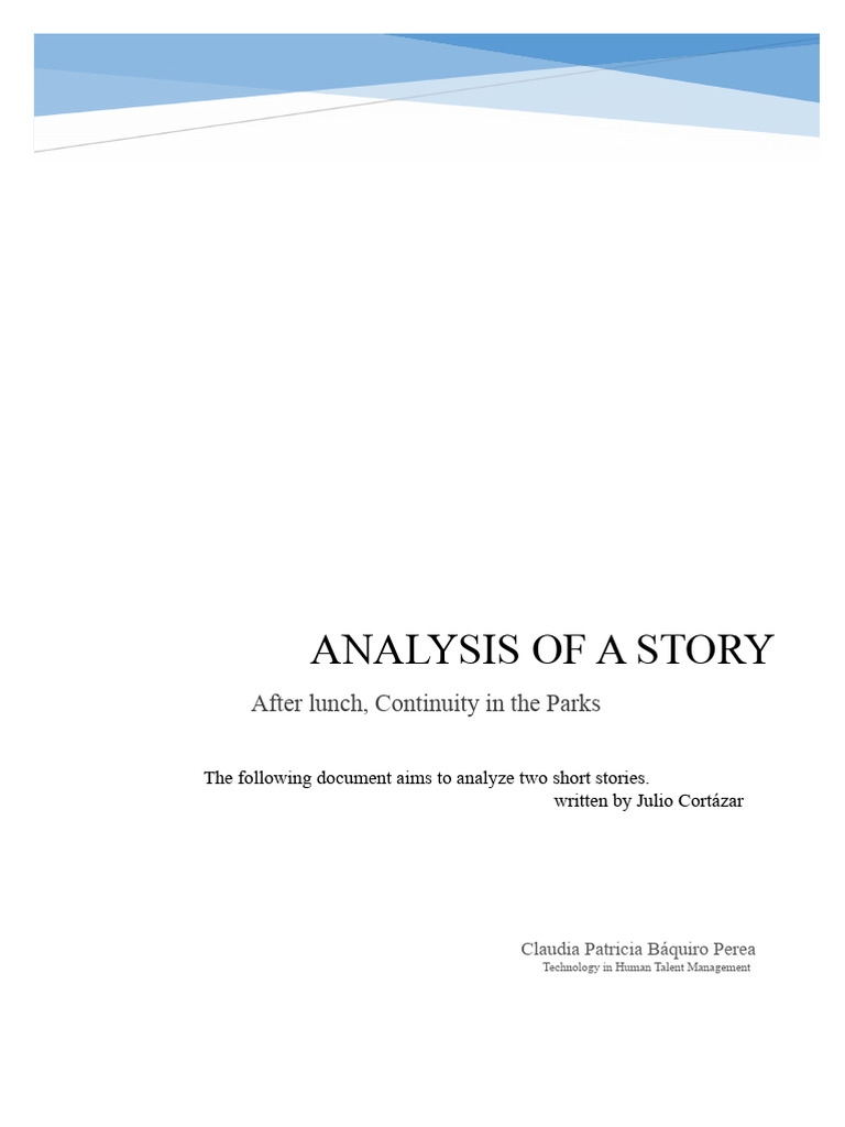 Analysis of The Short Story 