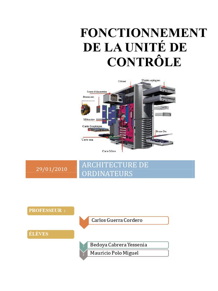 Fonctionnement de l'Unité de Contrôle CPU | PDF | Programme ...
