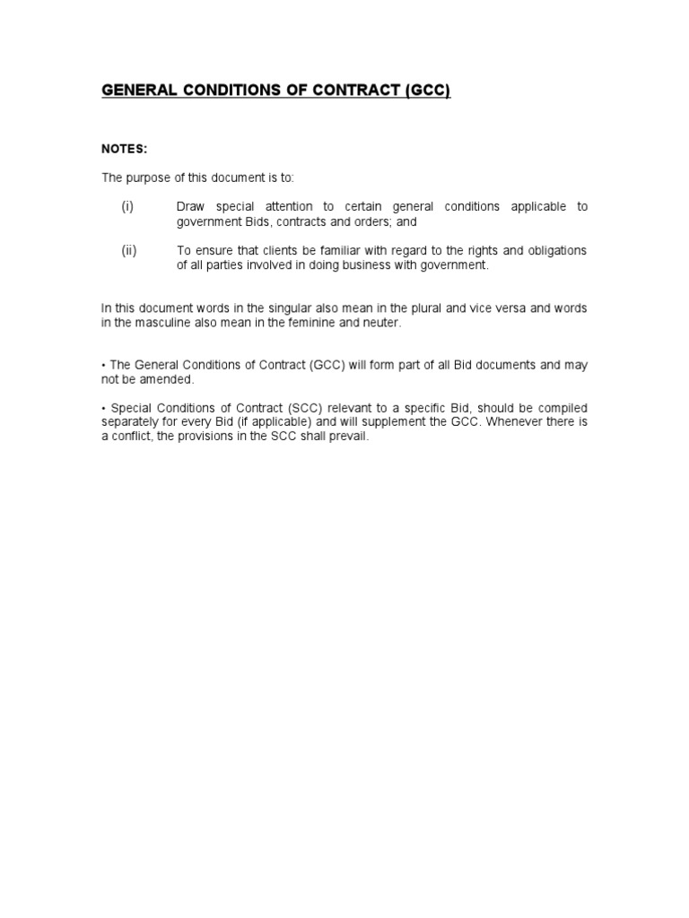 General Conditions of Contract | PDF