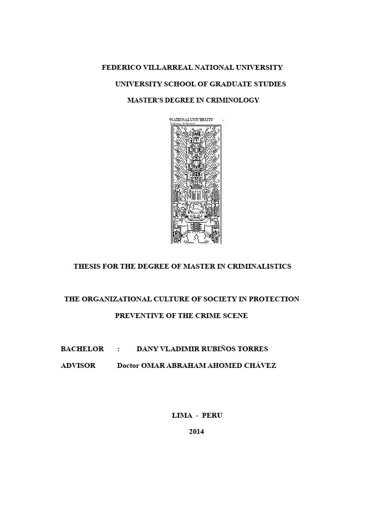 Final Thesis UNFV - Master's Degree PDF | PDF | Crime Scene | Crimes