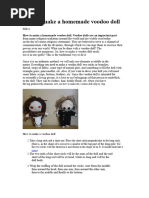 How to Make Your Own Voodoo Doll | PDF | Haitian Vodou | Dolls