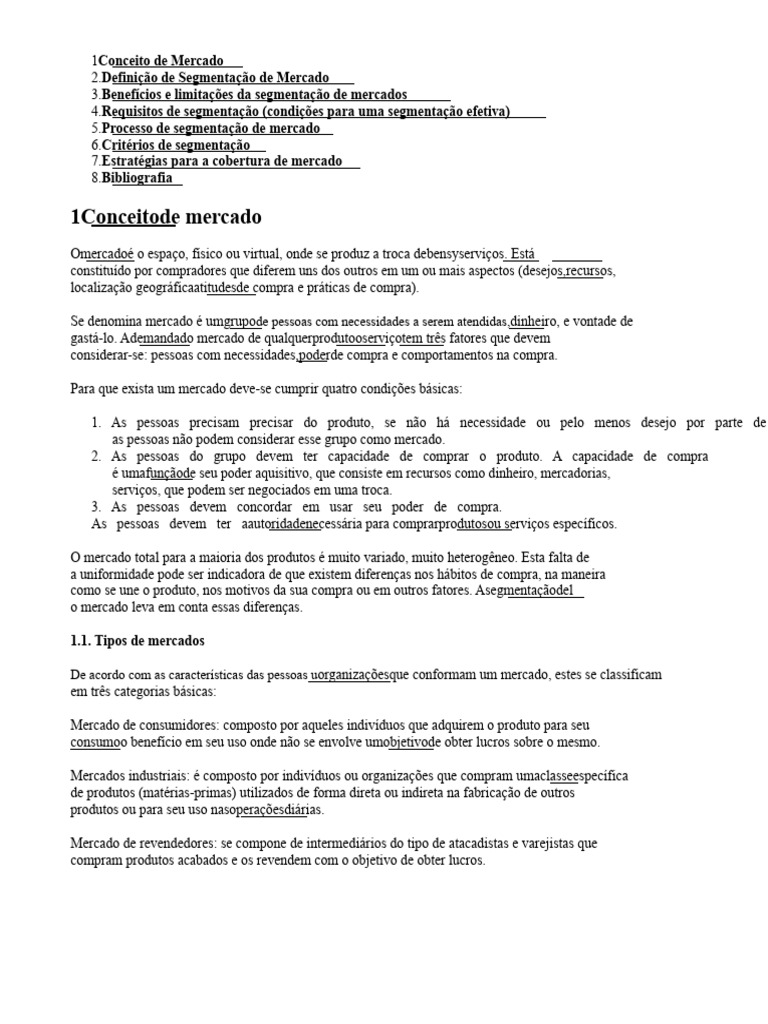 Segmentação de Mercado: Conceitos e Estratégias | PDF | Marketing ...